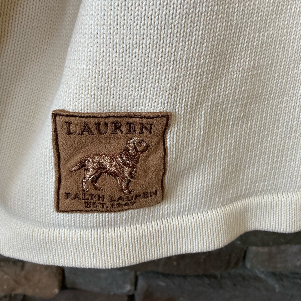 Vintage 90s Lauren Ralph Lauren Knit Cotton V Neck Western Retro Sweater Top - Picture 6 of 11